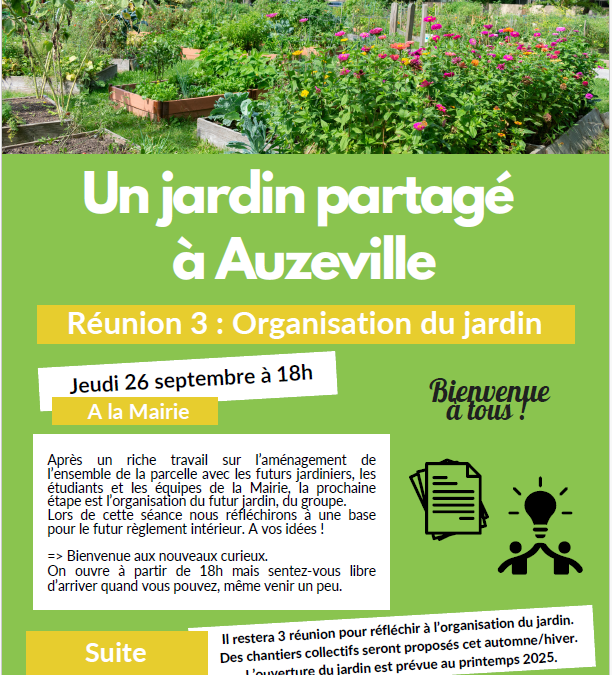 Jardins partagés à Auzeville suivez les étapes