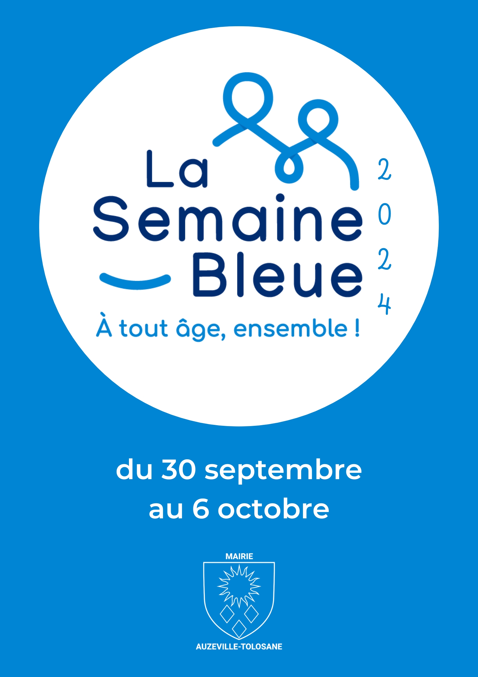 Affiche de la semaine bleue 2024 du 30/09 au 6/10 2024