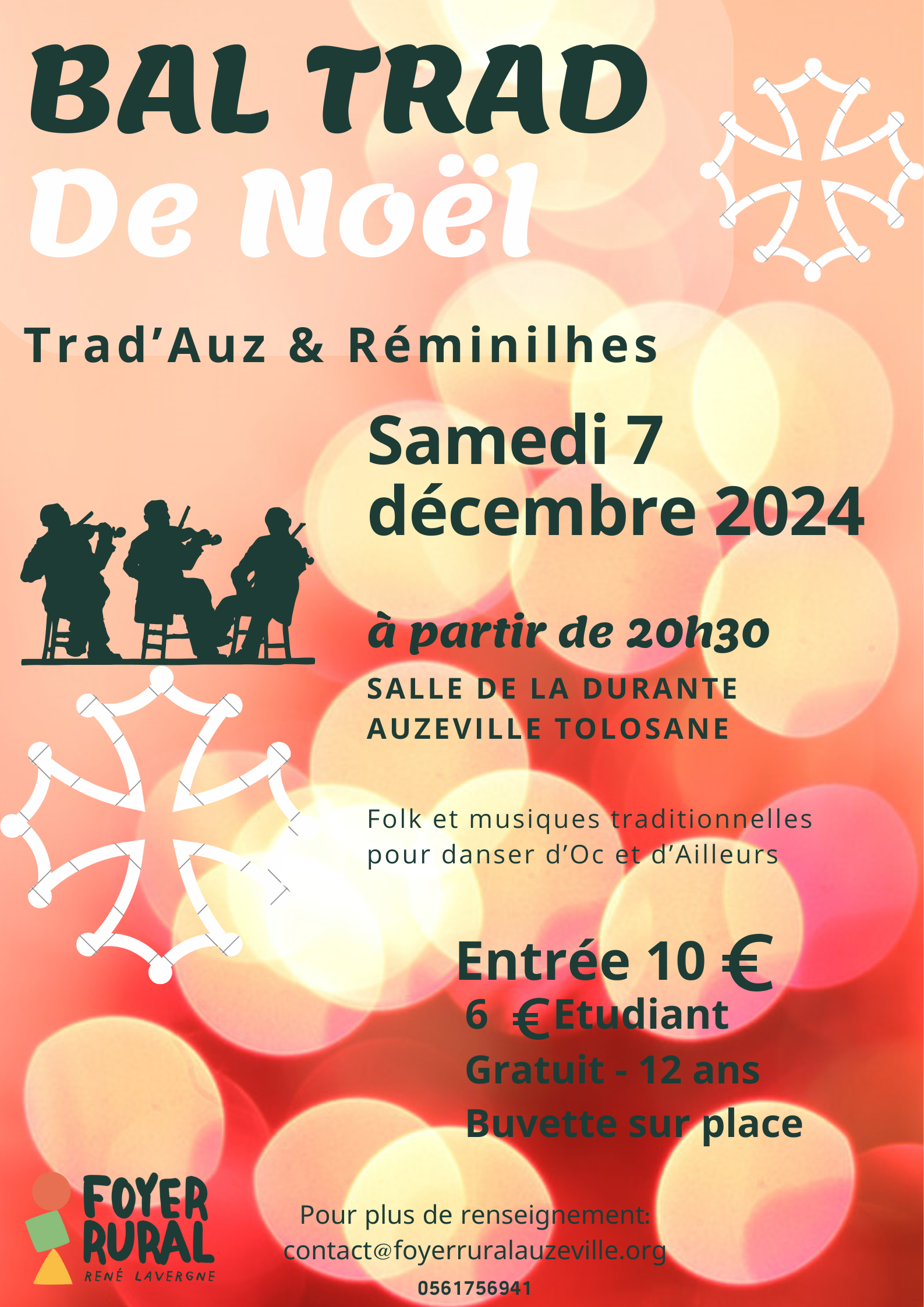 affiche du bal trad de noël samedi 7 décembre 2024 à 20h30