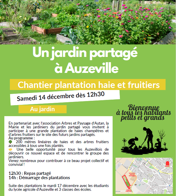 Jardins partagés toutes les actions faites et à venir